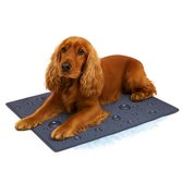 Koelmat hond – koelmat kat – koelmatten voor honden – koelmat voor honden – koelmat voor katten – 70x50 cm – grijs – Flamingo koelmat Drop