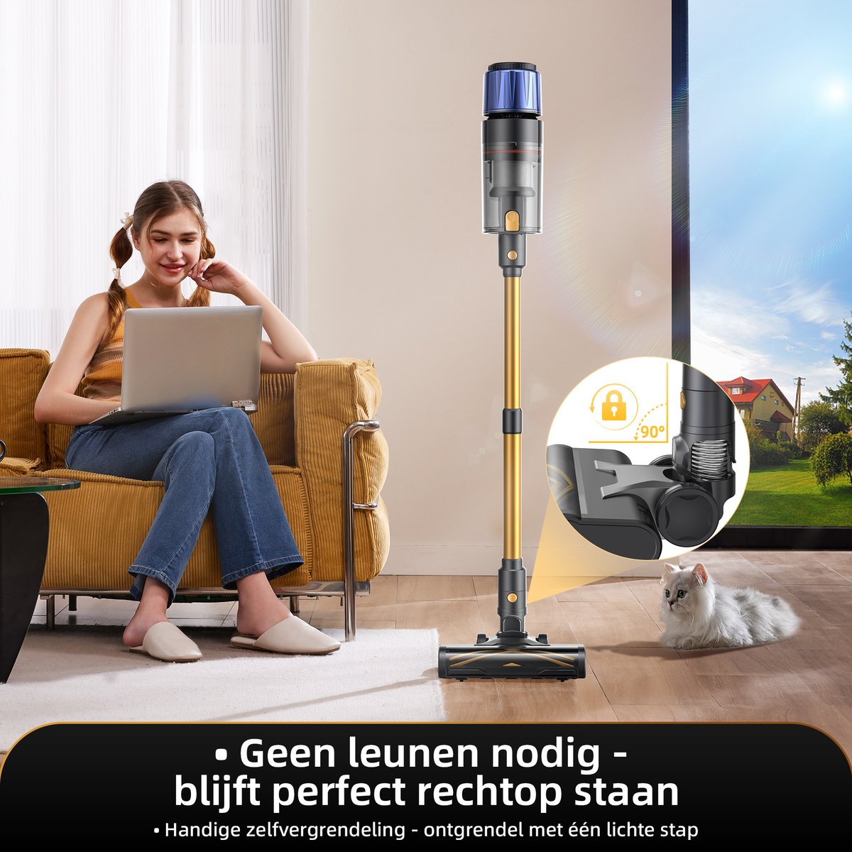 Proscenic P15 - Steelstofzuiger Draadloos - 650W– 75KPA – Werkduur 70 Min – foto 3