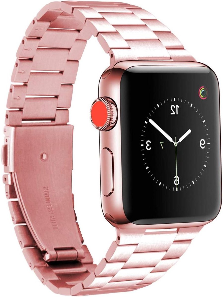 Allecto Premium - Roestvrijstalen Horlogeband voor Apple Watch SE Serie 6 5 4 3 2 1 - Sport Armband Dames Heren - Compatibel met 38mm 40mm 42mm 44mm