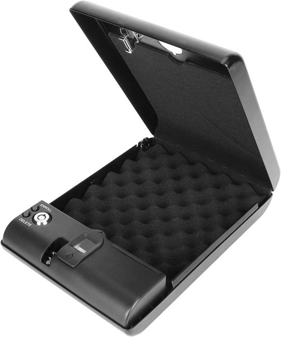 JGS Premium - Coffret de rangement Bijoux à empreintes digitales - Coffret de sécurité - Protection optique des Bijoux - 120 empreintes digitales - 275 x 190 x 50 mm