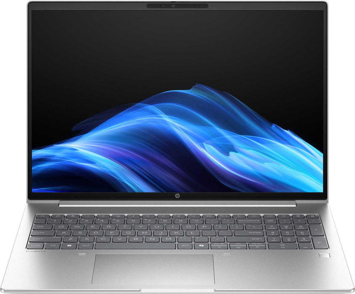 HP ProBook 4 G1iR Wolf Pro Security Edition Intel Core 5 120U Laptop 40,6 cm (16") WUXGA 16 GB DDR5-SDRAM 512 GB SSD Wi-Fi 6E (802.11ax) Windows 11 Pro Zilver