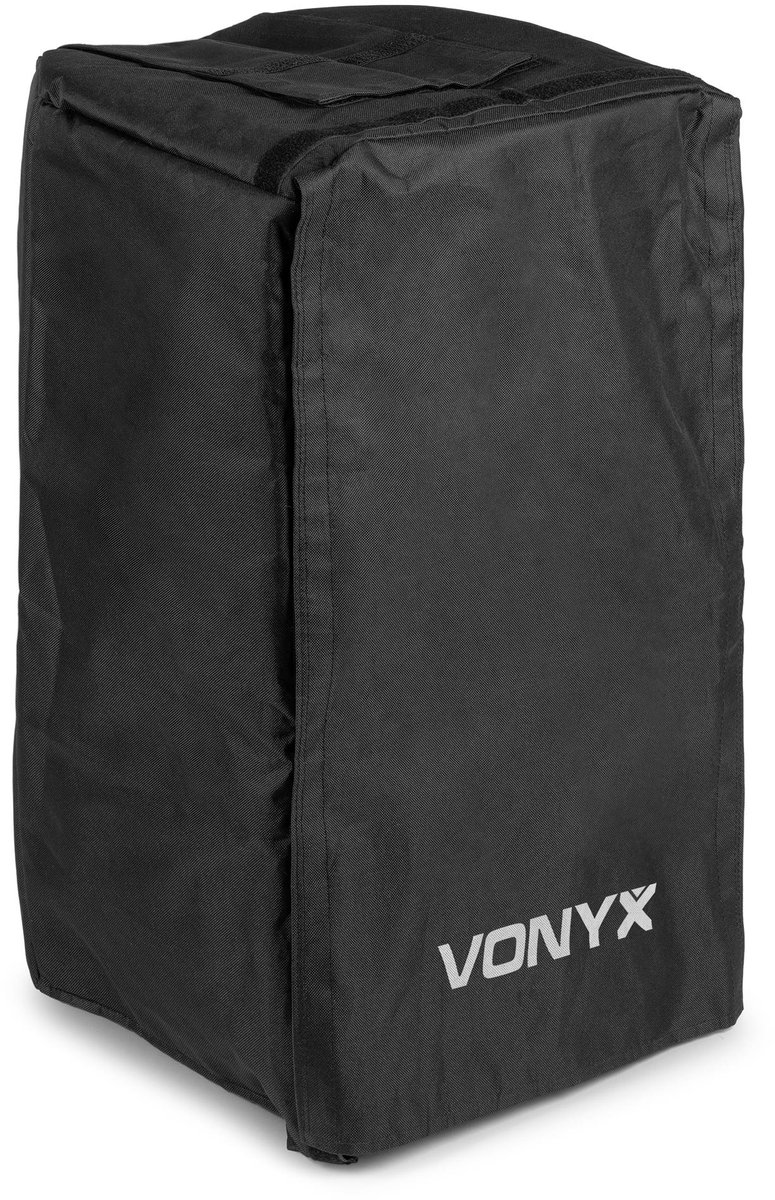 Vonyx SCVD15 speaker beschermhoes voor VD715 speaker - Met afsluitbare flappen - Zwart