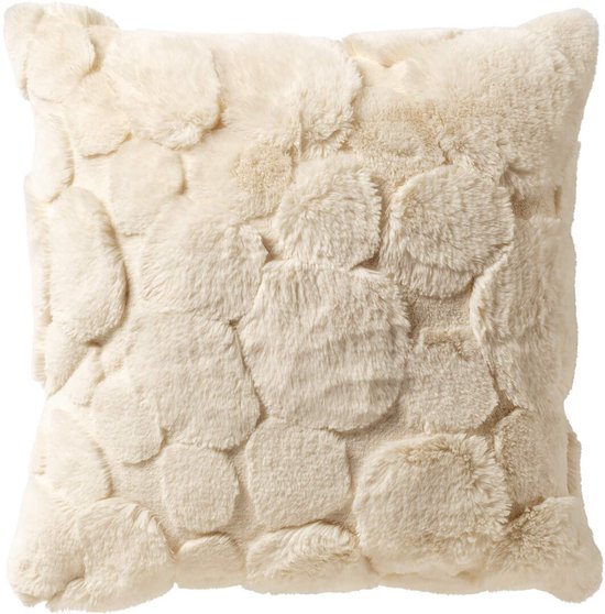 Dutch Decor POM - sierkussen 45x45 cm - organisch - Cannoli Cream - wit - Inclusief binnenkussen