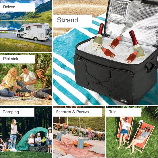 RFWR® Opvouwbare Koeltas 25L/45L/52L - Koelbox met 16u Koelfunctie en Draagriemen - Ideale Picknicktas voor Buitenactiviteiten van RFWR — afbeelding 3