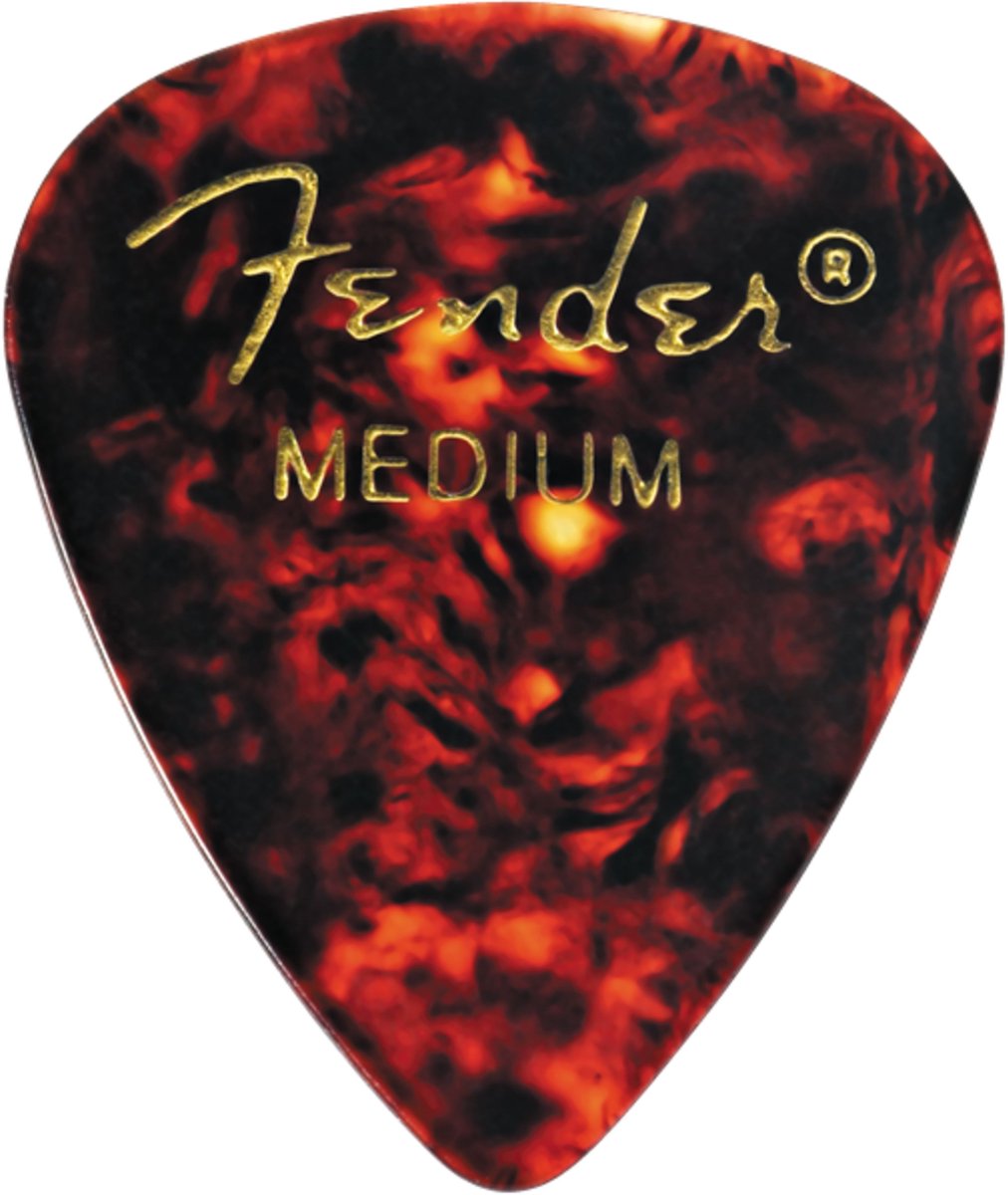 Fender 351 Tortoise Shell Medium (set van 12 plectrums)
