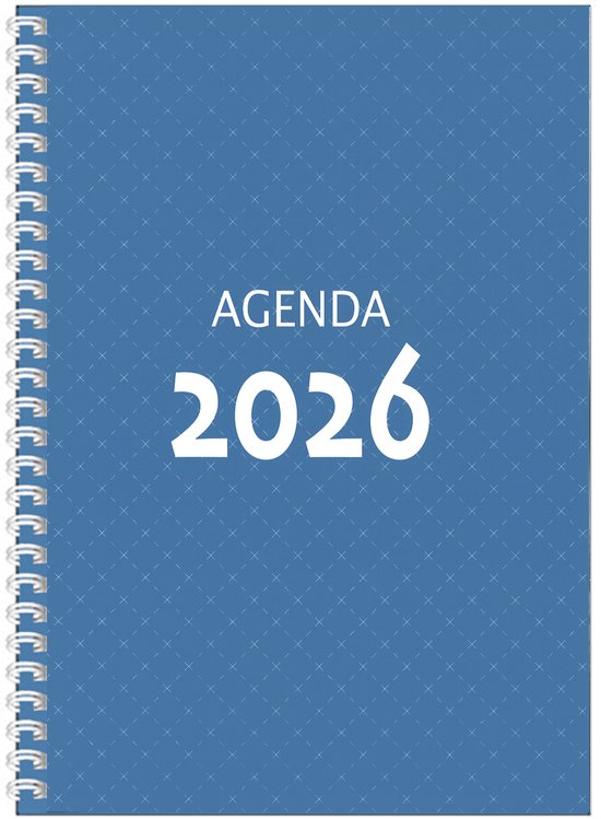 MGPcards - Agenda A4 2026 - Ringband - Spiraal - Flexibele kaft - Weekoverzicht - Licht blauw - 21 x 29.5 cm