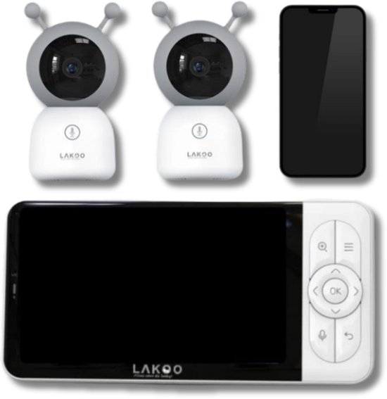 LAKOO BabyGuard Pro 6T - Babyfoon met Camera en app - Extra