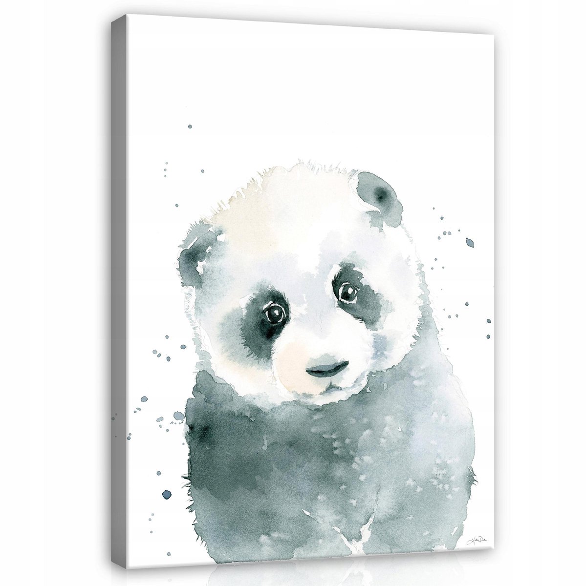 WALLARENA - Canvas schilderij - 120x80 cm - Panda op doek voor de kinderkamer