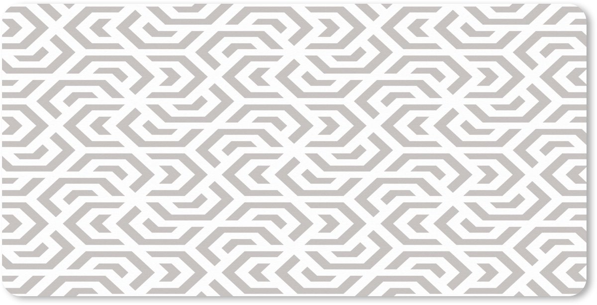 Muismat XXL 100x50 cm - Bureau onderlegger - Bureau mat Grafisch - Patroon - Modern - Hexagon - Bureaumat - Gaming mousepad xl - Bureaulegger groot - Computer deskmat