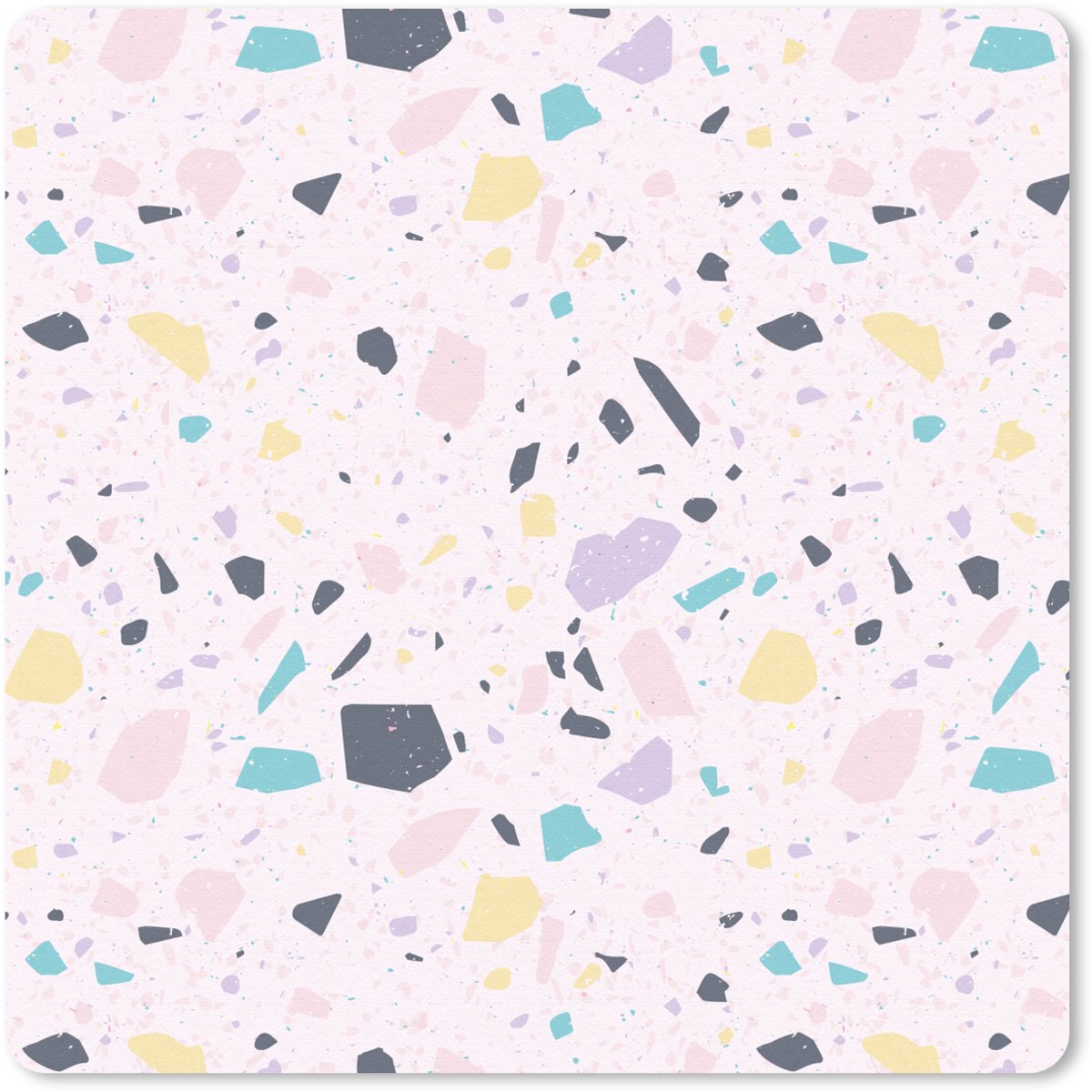 Muismat 30x30 cm - Mousepad Terrazzo - Patroon - Zacht - Snoep - Muismatten