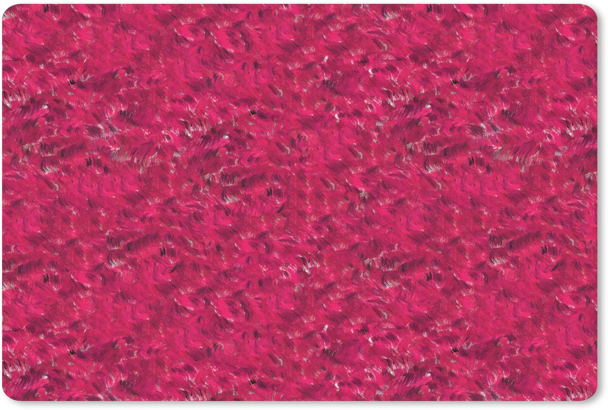 Muismat 27x18 cm - Mousepad Vloeiend - Verf - Texturen - Rood - Muismatten
