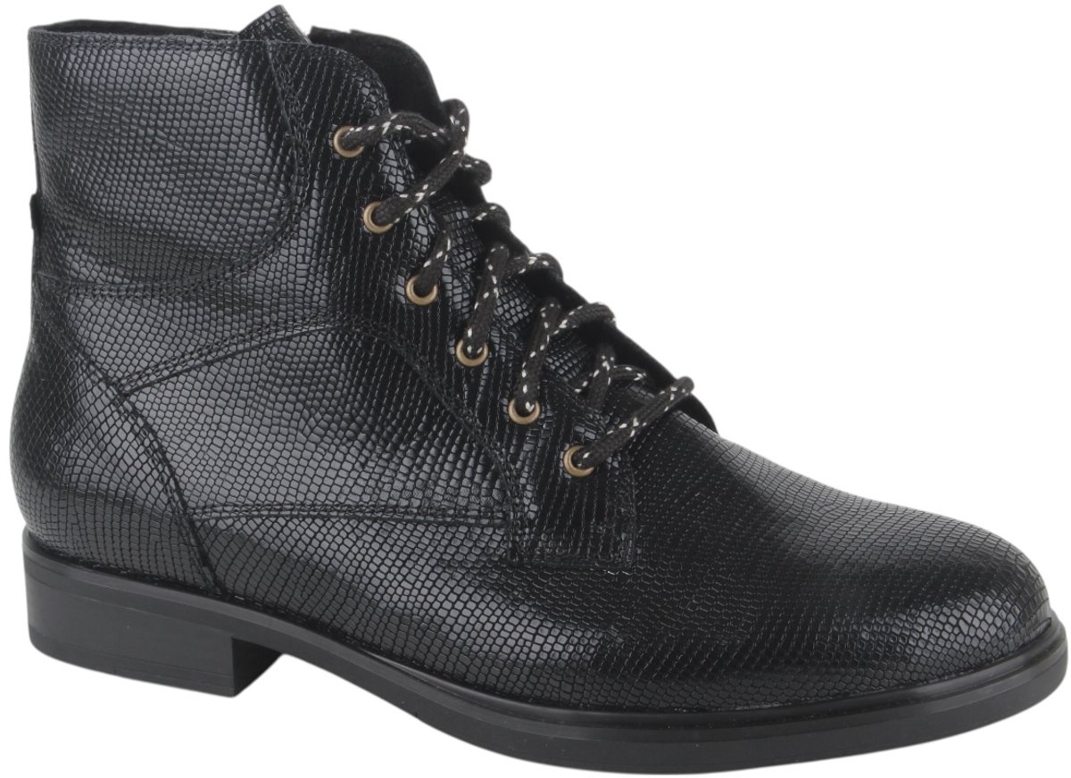 Durea - 9832 H - Hoge sneakersVeterbootsDames veterschoenenDames sneakersHalf-hoge schoenen - Kleur: Zwart - Maat: 40