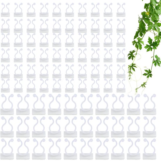 Ahaimy 80 stuks houders voor planten, 2 maten, plantenwandclips, plantenclips voor klimplanten, klimhulp, muur, wandhouder, planten, voor klimplanten, klimhulp, kabelorganizer