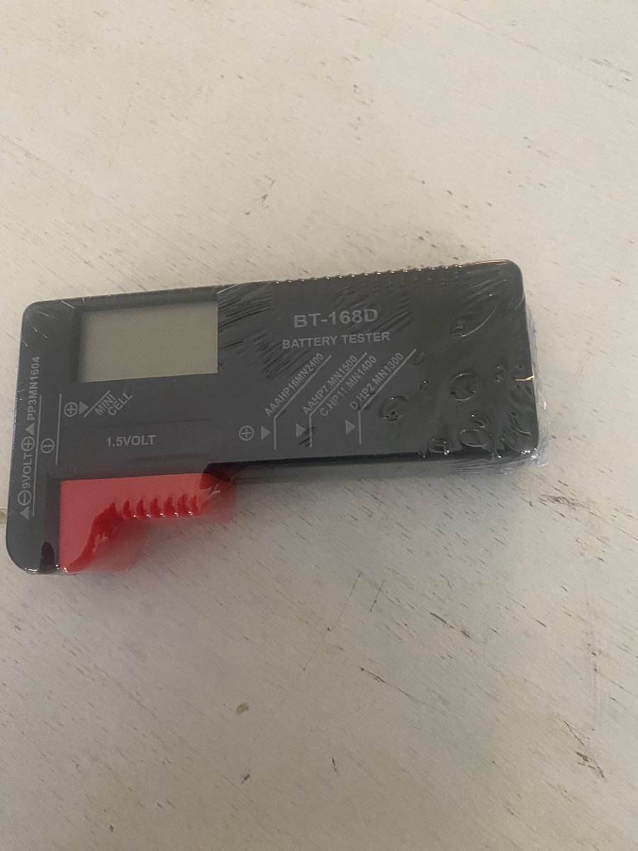 Batterijtester / Batterijen Tester / Batterij Meter / Batterij- Test / Digitaal/ Zwart