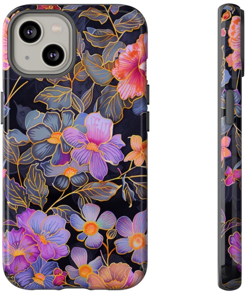 Levendig Bloemenpatroon – Telefoonhoesje Geschikt voor iPhone 14