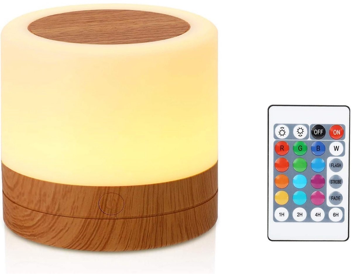 EXCITAT Nachtlampje - Bedlamp - Dimbaar via touch - Draagbare LED-lamp - Geschikt voor slaapkamer, woonkamer, verpleeglamp