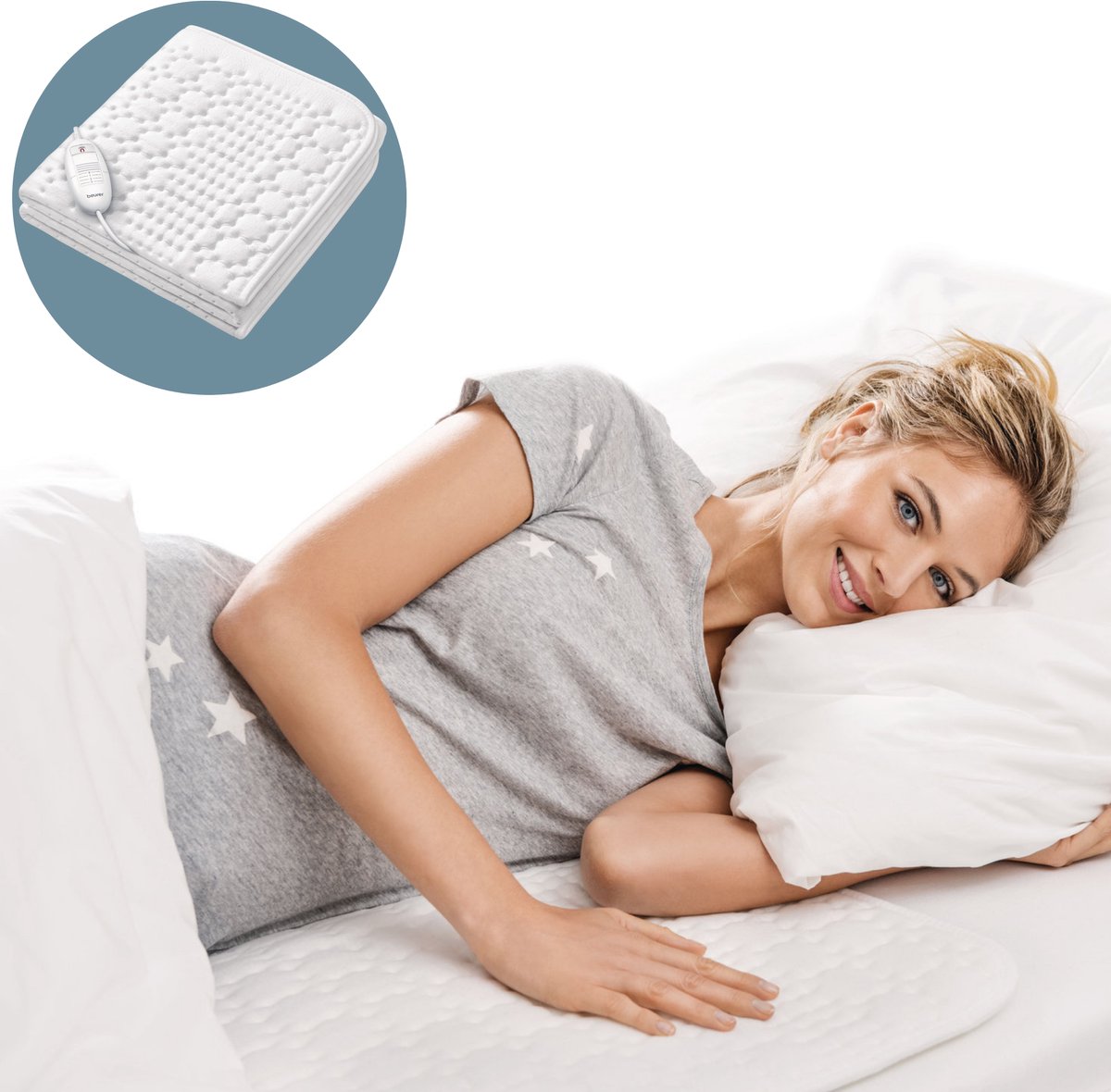 Beurer TS 19 Compact Elektrische Onderdeken – Eenpersoons: 130 x 75 cm – 3 Warmtestanden – Fleece – Wasbaar – Veiligheidssysteem – 5 Jaar Garantie - Beurer - €45,75