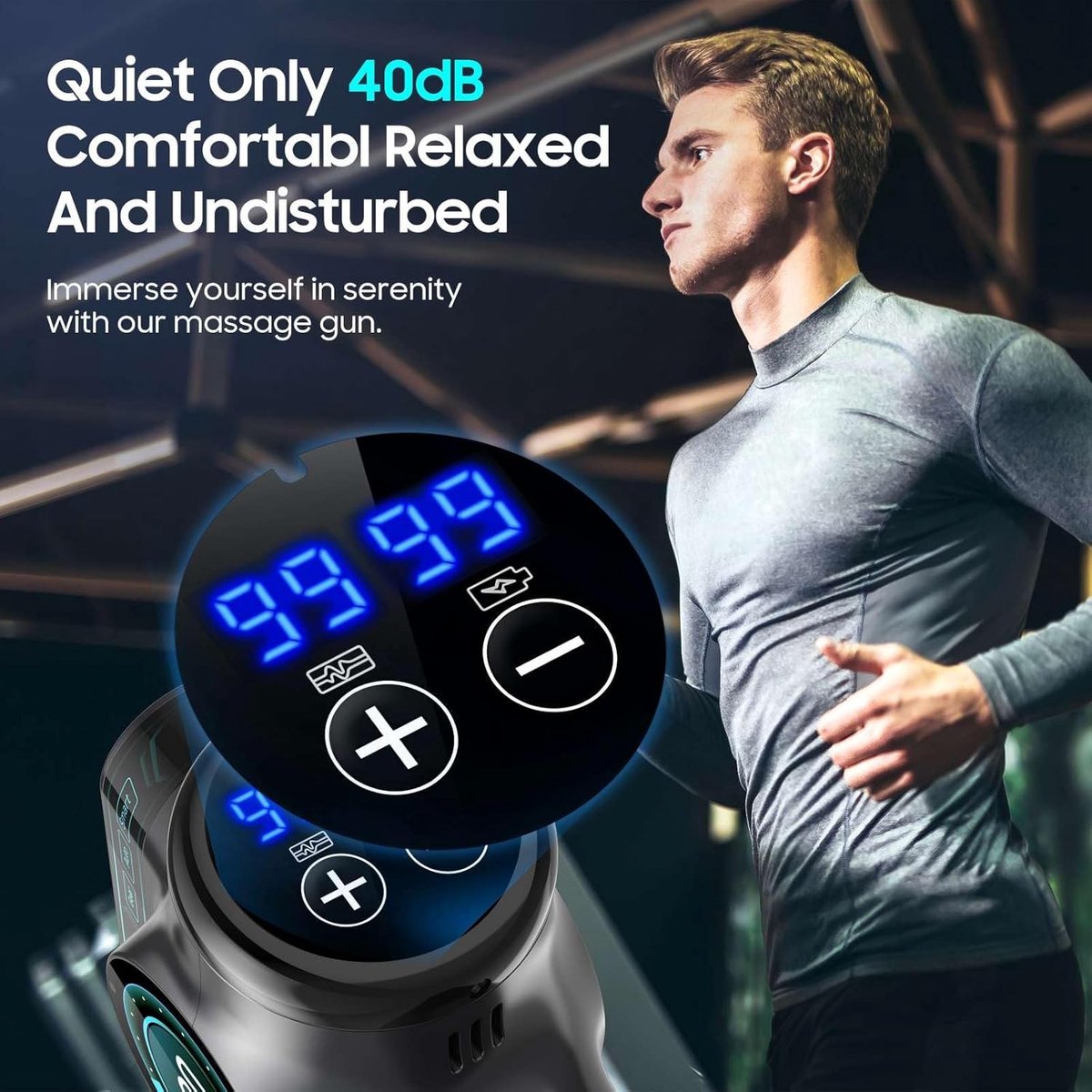 Afbeelding 2 van Massagepistool, hoogwaardige percussiemassage voor spierontspanning, professioneel deep tissue massagepistool en handig verwarmd spiermassagepistool voor volledige lichaamsontspanning