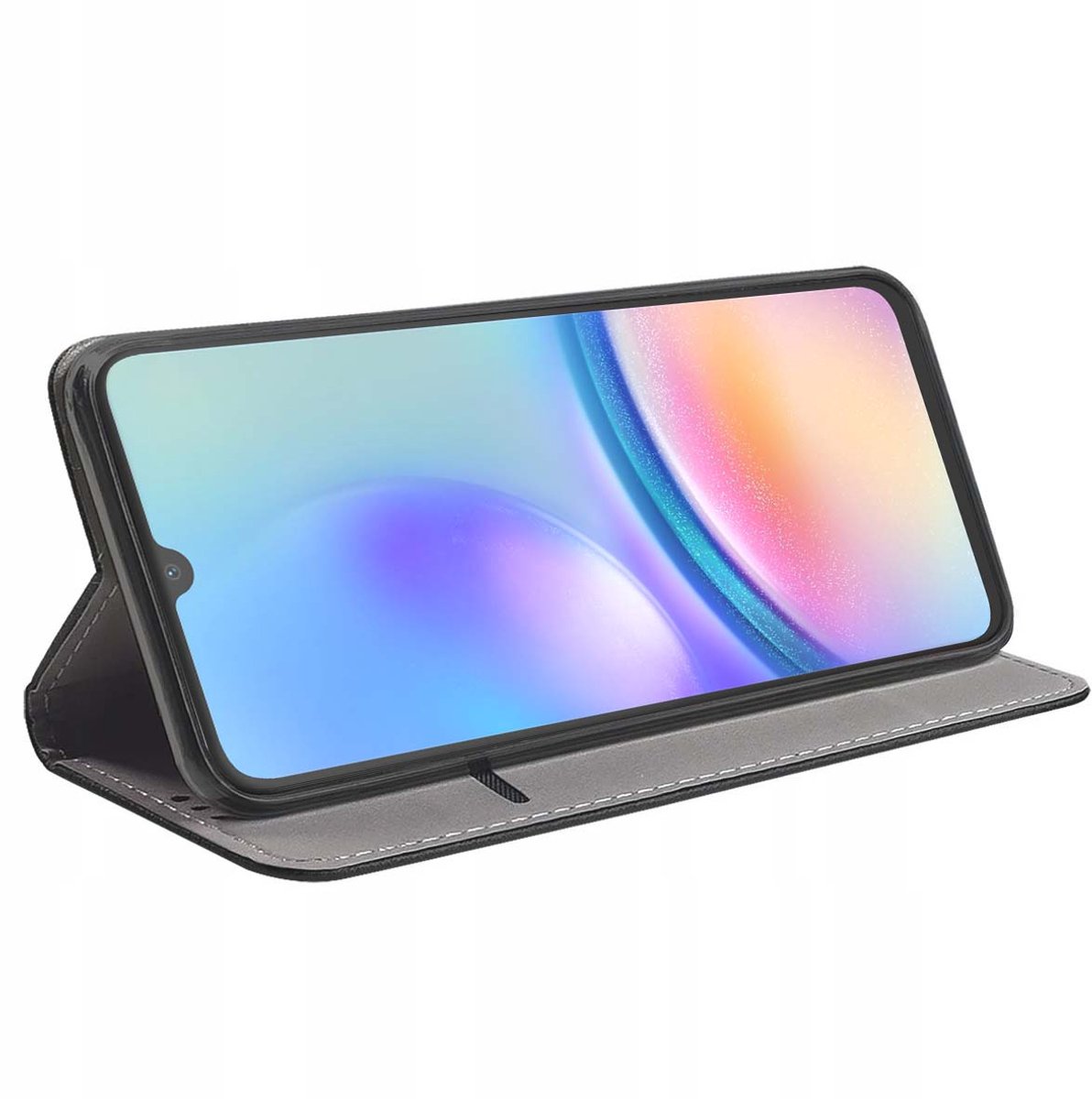 Jaym, Folio hoesje Geschikt voor Samsung Galaxy A05S magnetische standaardfunctie, Zwart