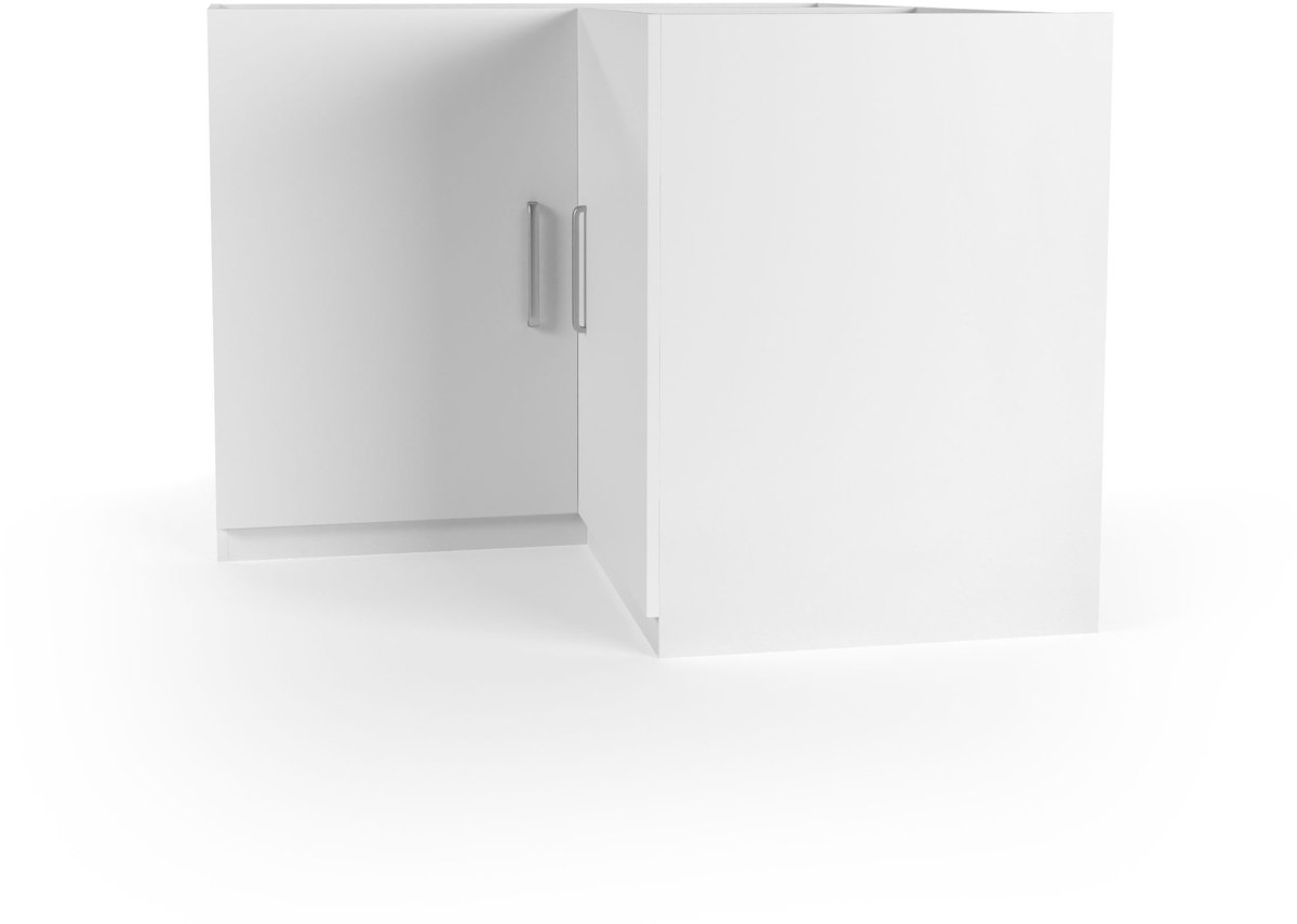 Wasophoogte Keukenkast - Onderkast keuken - Module N6 - 1300(D)*1300(B)*910(H) mm - Wit