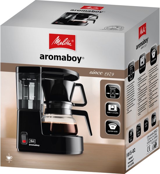 Melitta Aromaboy 1015-02 - Koffiezetapparaat - Zwart - 550 watt - Ruimtebesparend design