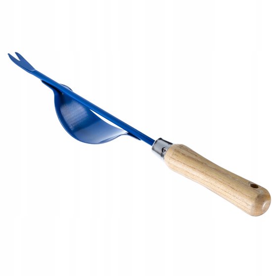 KADAX Robuuste onkruidsteker van roestvrij staal, handmatige onkruidsteker met houten handvat, onkruidtrekker, onkruidjager, tuinwieder, worteljager (36,5 cm, blauw) van KADAX — afbeelding 4