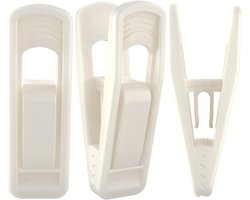 Fluwelen hangerclips (beige, 40 stuks), antislip kunststof clips, geschikt voor fluwelen hangers, broek- en rokhangerclips