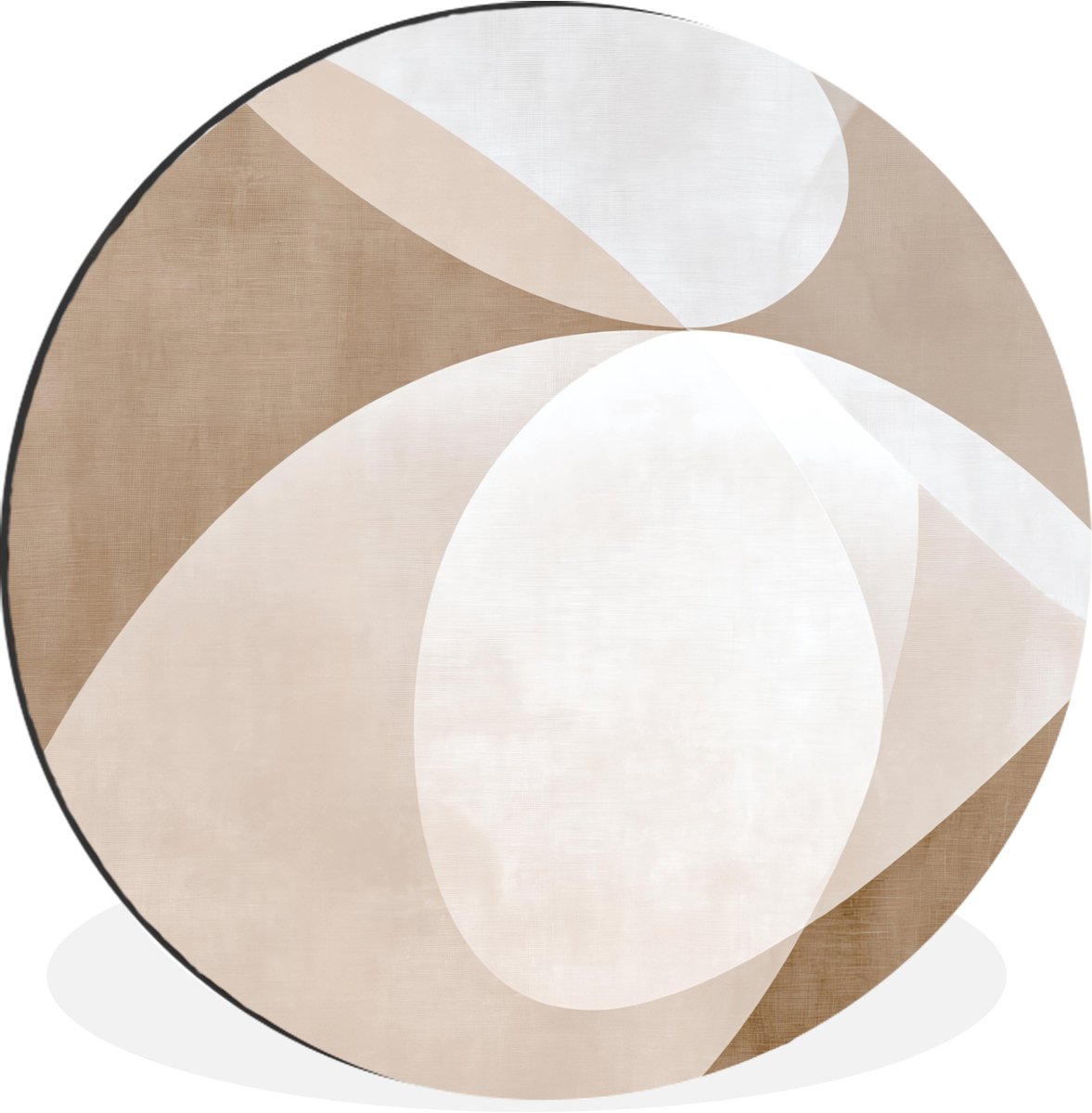 WallCircle Wandcirkel - Muurcirkel - Ovale vormen - Transparant - Zachte overgang - Aluminium - Dibond - 60x60 cm - Binnen en Buiten
