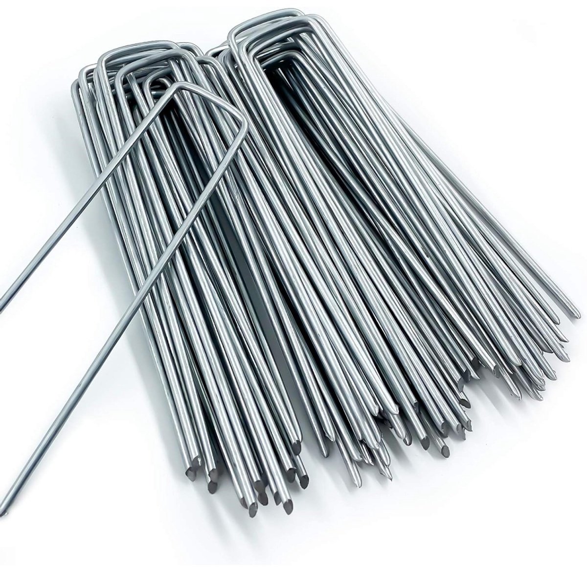 EXCITAT Gronddoekpennen - Grondpennen - voor het bevestigen van onkruiddoeken, onkruidfolie of voor op de camping - 200x40mm - Ø2,5mm - RVS - 50 stuks