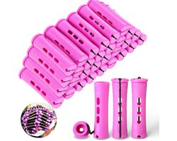 Haarkrullers - 30 Stuks - Koude Golfstangen - Heatless Curls - Haarrollers - Krulspelden - Hair Curler - Kleine Krulspelden - Krullen Zonder Hitte - 1.9x6cm - Voor krullen, heatless haarkrullers voor natuurlijk en kort haar - Haaraccessoires