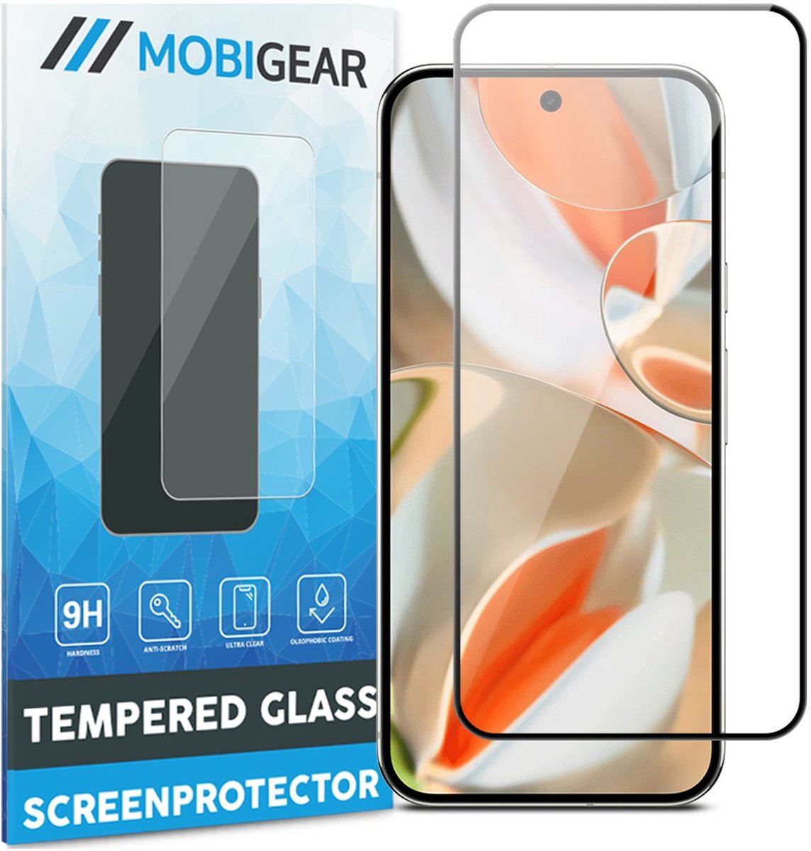 Mobigear Screenprotector geschikt voor Google Pixel 10 Pro Glazen | Mobigear Premium Screenprotector - Case Friendly - Zwart
