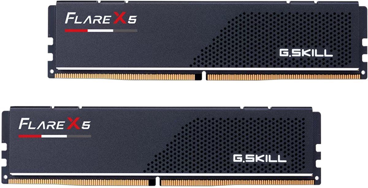 G.Skill Flare X5 F5-6000J4048F24GX2-FX5 - Geheugen - DDR5 - 48 GB: 2 x 24 GB - 288-PIN - 6000 MHz / PC5-48000 - CL40 - 1.35V - AMD EXPO - Non-ECC - zwart