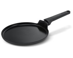 Brabantia VANTA Pannenkoekenpan - Ø 24 cm - Flensjespan - Keramische Antiaanbaklaag Titanium Versterkt - Geschikt voor Inductie - PFAS Vrij - Zwart
