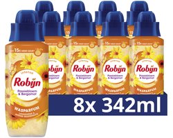 Robijn Intense Wasparfum - Passiebloem & Bergamot - 8 flessen x 342 ml