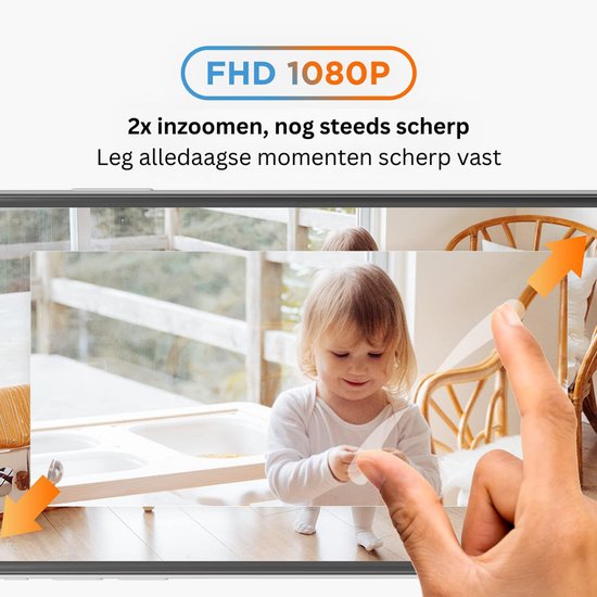 DailySupplies® Hondencamera - Huisdiercamera - Babyfoon met Camera en App - Baby Monitor - Full HD - Wit van Merkloos — afbeelding 4