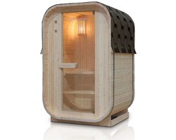Vierkante Barrelsauna Nolvik - Incl. Toebehoren - 120x128 x194 cm