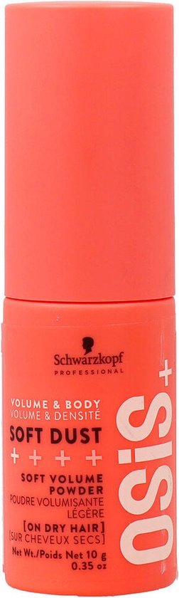 Coral Schwarzkopf OSiS+ Soft Dust volume poeder in een pompflacon.