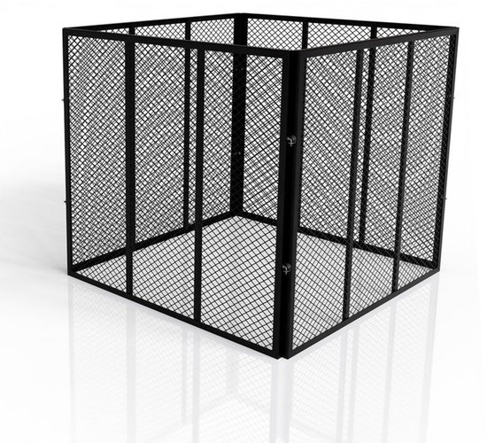 Metalen bladkorf – 450L – zwart