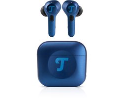 Teufel AIRY TWS PRO - True Wireless oortjes met noise cancelling, transparantiemodus, draadloos opladen, batterij tot 32 uur, IPX4 waterbestendig - Steel Blue