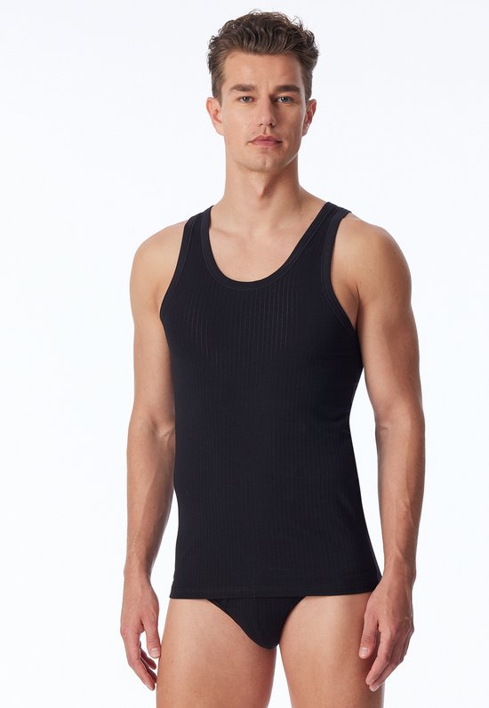 Maillot de corps homme Schieser Authentic - lot de 2 - Zwart - Taille 2XL