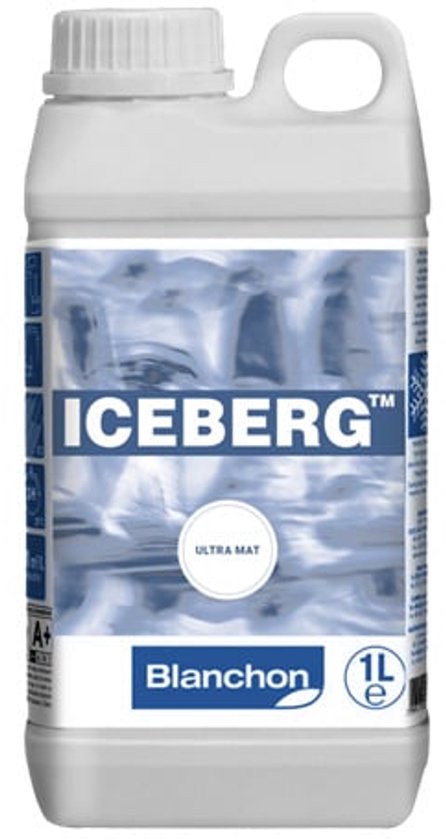 Blanchon Iceberg parketvernis ultramat naturel 1L met een afbeelding van ijs op het etiket.