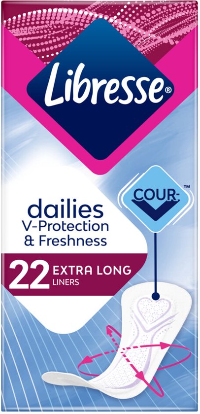 Libresse Extra Long - 22 stuks - Inlegkruisjes