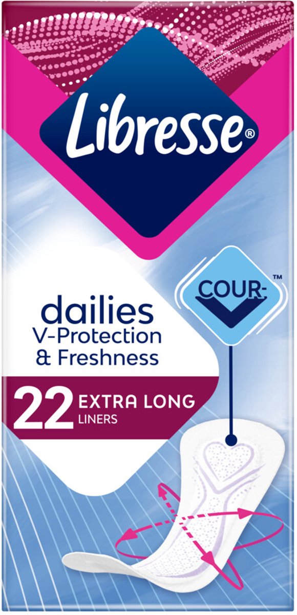 Bol.com Libresse Extra Long - 22 stuks - Inlegkruisjes aanbieding