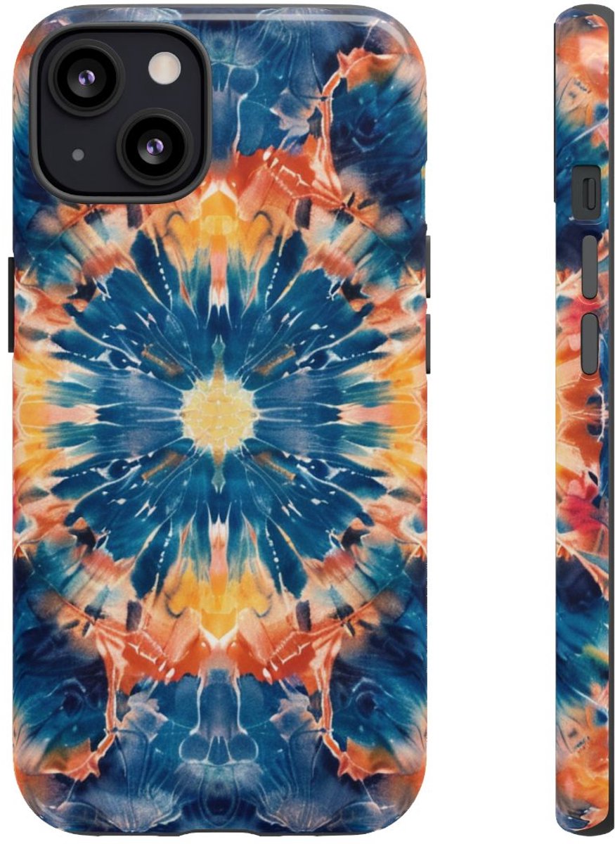 Vrolijk Tie-Dye Mandala Patroon – Telefoonhoesje Geschikt voor iPhone 13