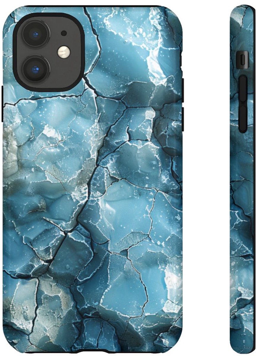 IJzige Fractalstructuur met Grunge – Telefoonhoesje Geschikt voor iPhone 11