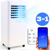 Mobiele Airco 3-in-1 - 7000 BTU - App - Slaapkamer - Luchtontvochtiger - Aircooler - Ventilator - met Afvoerslang - Airconditioning - Raamafdichtingskit - Wit