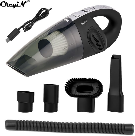 Draadloze Handstofzuiger 3200Pa Zwart met 5 Mondstukken - Draadloze - €46,99