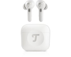 Teufel AIRY TWS PRO - True Wireless oortjes met noise cancelling, transparantiemodus, draadloos opladen, batterij tot 32 uur, IPX4 waterbestendig - Silver White