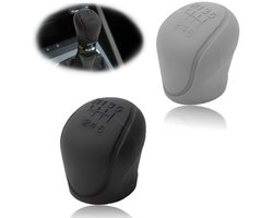 2x Siliconen Pook Cover - Pook Hoes - Versnellingspook Beschermer - Autopook Cover - Wisselhoes - Hoes voor versnellingspook - Met Anti Slip - Rekbaar - Versnellingen 1-5 + R - Slijtvast - Universele - Voor handmatige en automatische voertuigen