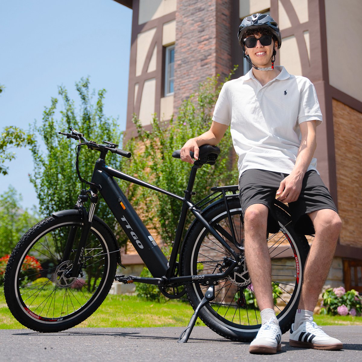 TTGO M300 Elektrische Fiets - 250W Motor - 36V20Ah Batterij - 27.5*2.1" Band - 80 km Actieradius - Shimano 7 Versnellingen - Mechanische schijfremmen - Zwart thumbnail 6